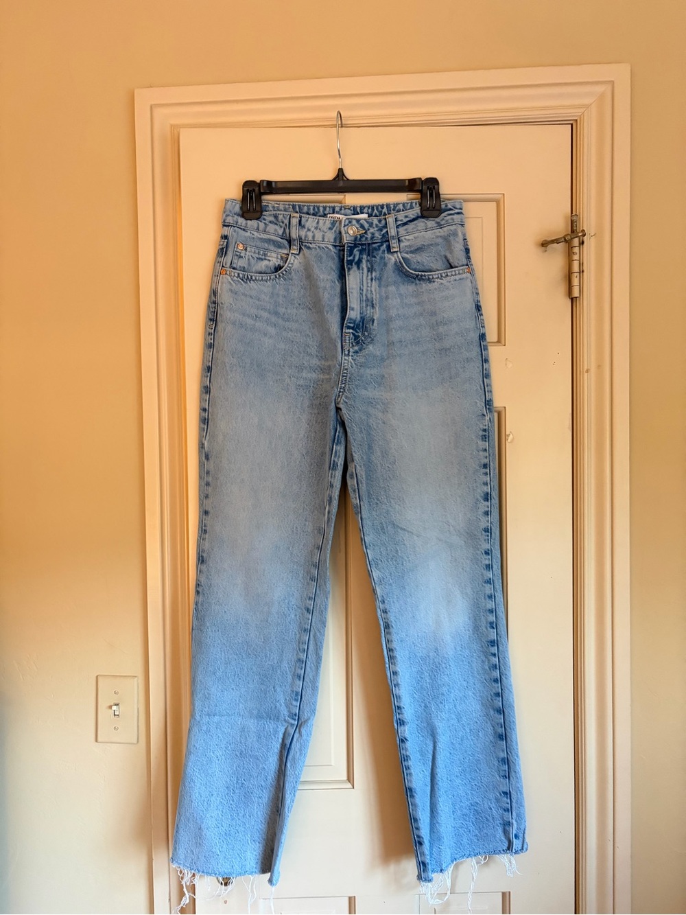 NWT Zara Light Blue Straight Leg Jeans